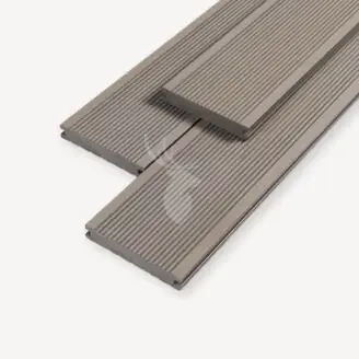 Duofuse vlonderplank Ribbel | Massief | Stone Grey | 14 cm