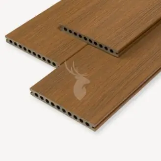 Fiberdeck vlonderplank XL | teak brown | 2,3 cm dik | 21 cm breed