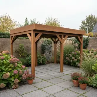 Douglas overkapping IJssel XL1 | douglas bruin geïmpregneerd | 447x305 cm