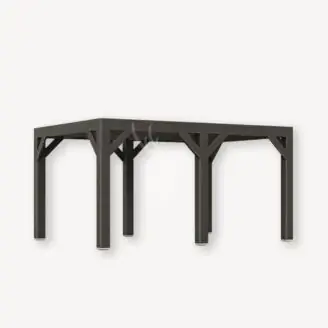 Douglas overkapping Vecht XL1 | zwart douglas | 457x350 cm