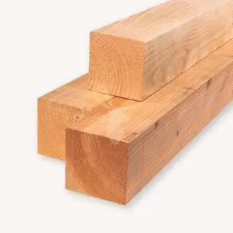 Douglas paal | geschaafd | blank | 14x14 cm