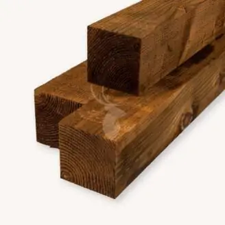 Douglas paal | ruw | bruin | 12x12 cm