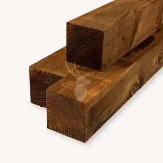 Douglas paal | ruw | bruin | 15x15 cm