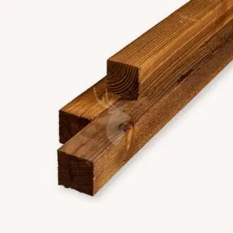 Douglas paal | ruw | bruin | 7x7cm