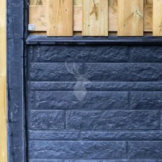 Betonplaat | rotsmotief | antraciet | 36 cm | lengte 184 cm