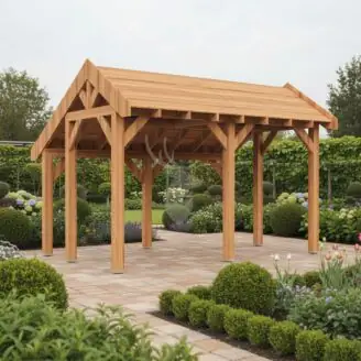 Douglas kapschuur Linge XL1 | douglas blank onbehandeld | 447x344 cm