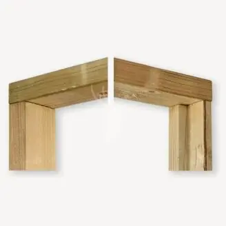 Kozijnset voor Solide/Privacy tuindeur | vuren | groen geïm.