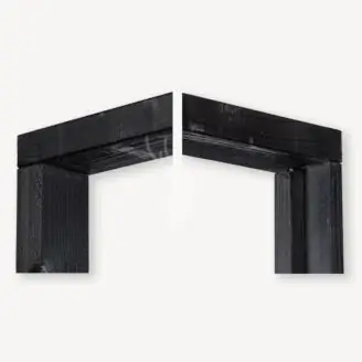 Kozijnset voor Solide/Privacy tuindeur | vuren | zwart.