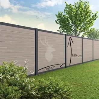 Velufence composiet schutting | Fiberdeck light grey