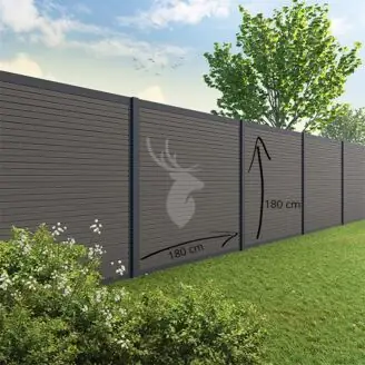 Velufence composiet schutting | Fiberdeck dark grey | triple