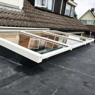 Lichtstraat lessenaarsdak | glas