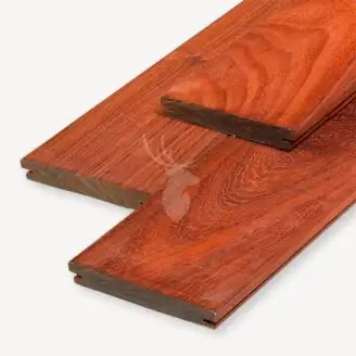 Padouk vlonderplank | geschaafd | 2,1 cm dik | 14,5 cm breed