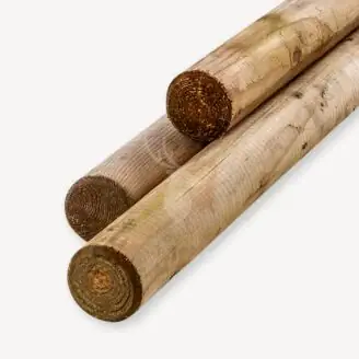 Ronde tuinpaal | groen geïmp. | 7 cm