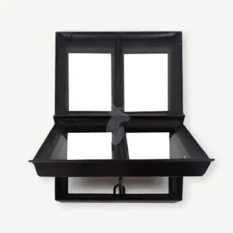 Stalen raam | zwart gecoat | klapraam
