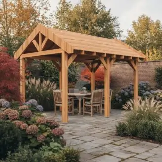 Douglas zadeldak Regge XL1 | douglas blank geïmpregneerd | 447x344 cm