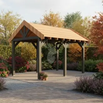 Douglas zadeldak Regge XL1 | zwart douglas | 447x344 cm