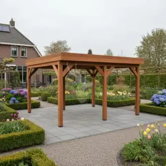 Douglas overkapping IJssel XXL1 | douglas bruin geïmpregneerd | 447x405 cm