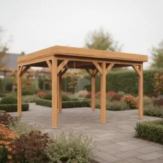 Douglas overkapping IJssel XXL1 | douglas blank onbehandeld | 447x405 cm