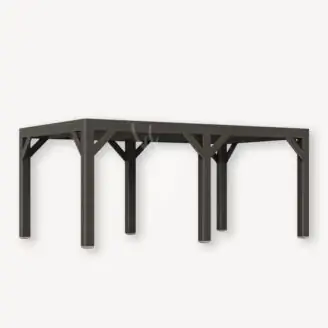 Douglas overkapping Vecht XL2 | zwart douglas | 557x350 cm