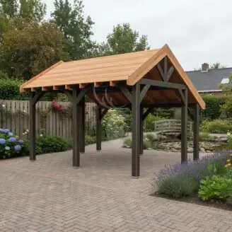 Douglas kapschuur Linge XXL1 | zwart douglas frame | 447x444 cm