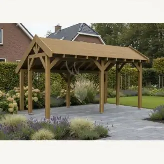 Douglas kapschuur Linge XL2 | douglas groen geïmpregneerd | 547x344 cm