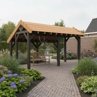 Douglas kapschuur Linge XL2 | zwart douglas | 547x344 cm