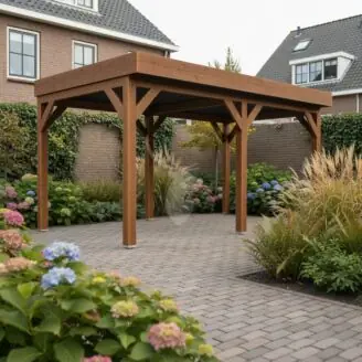 Douglas overkapping IJssel XL2 | douglas bruin geïmpregneerd | 547x305 cm