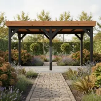 Douglas overkapping IJssel XL2 | zwart frame | 547x305 cm