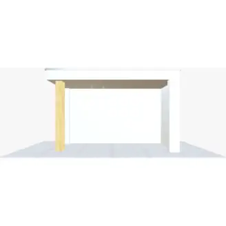 Overkapping Modern Platdak | hout | 400x300 cm