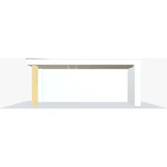 Modern Platdak overkapping | hout | 600x300 cm