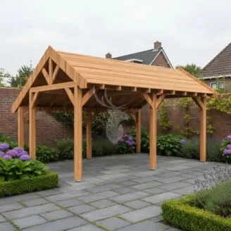 Douglas kapschuur Linge XXL2 | douglas blank geïmpregneerd | 547x444 cm