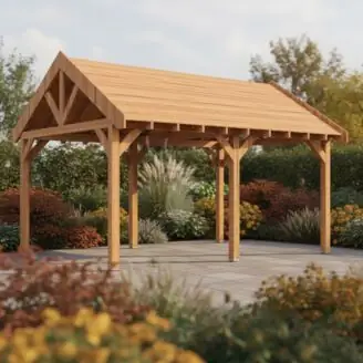 Douglas zadeldak Regge XXL2 | douglas blank geïmpregneerd | 547x444 cm