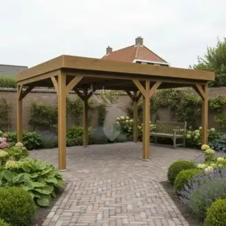 Douglas overkapping IJssel XXL2 | douglas groen geïmpregneerd | 547x405 cm