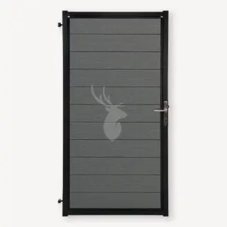 Tuindeur composiet Velufence | graphite black | zwart aluminium