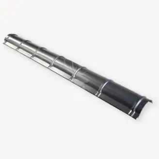 Nokstuk halfrond t.b.v. dakpanplaat | zwart | L=210 cm