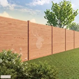 Tuinscherm Velufence | deens rabat douglas | voor houten palen