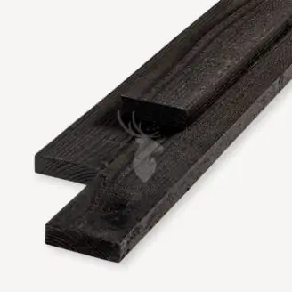 Douglas lat | ruw | zwart | 2x7 cm