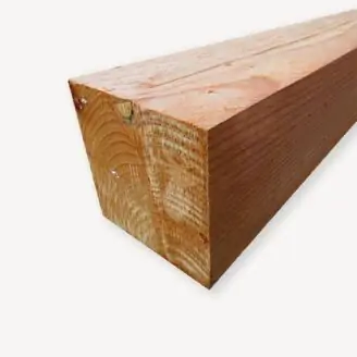 Douglas paal | ruw | blank | 25x25 cm