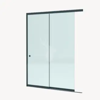 Glazen schuifwand | 2-rails | Antraciet