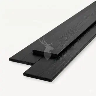 Grenen plank | zwart | 1,6x14 cm