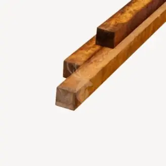 FSC 100% Hardhouten paal | azobe | ruw | 5x5 cm