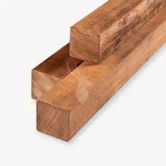 FSC 100% Hardhouten paal | ang. verm. | 8,8x8,8 cm