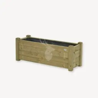 Houten bloembak | rechthoek | 40x120 cm