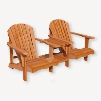 Houten loveseat | hardhout | tete a tete