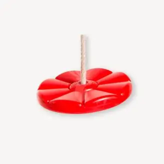 Schommeldisk incl. touw | kunststof | rood