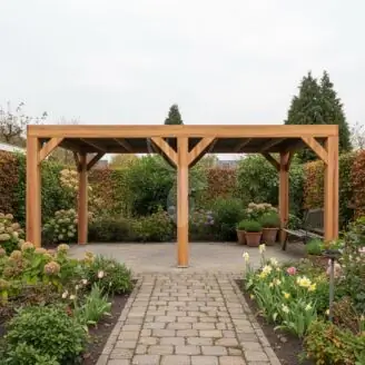 Douglas overkapping Vecht XL2 | douglas blank geïmpregneerd | 557x350 cm