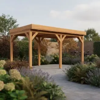 Douglas overkapping IJssel XL2 | douglas blank onbehandeld | 547x305 cm