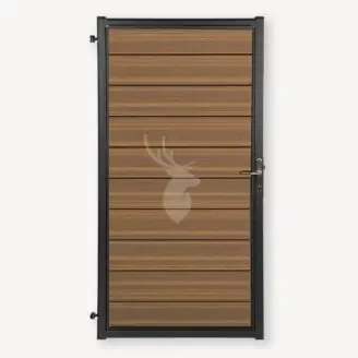 Tuindeur composiet Velufence | teak brown