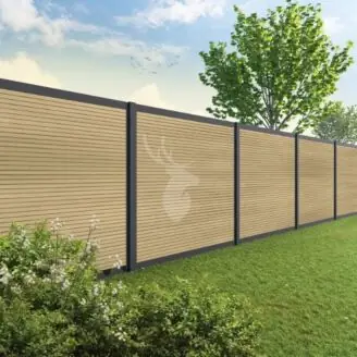 Velufence composiet schutting | Fiberdeck modern cedar | antraciet aluminium