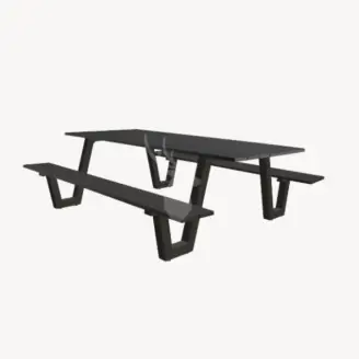 Velura picknicktafel | antraciet